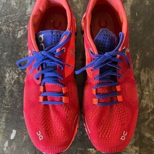 On Cloud | on Running Womens Cloud X Road Shoes Red/Flash SZ 8